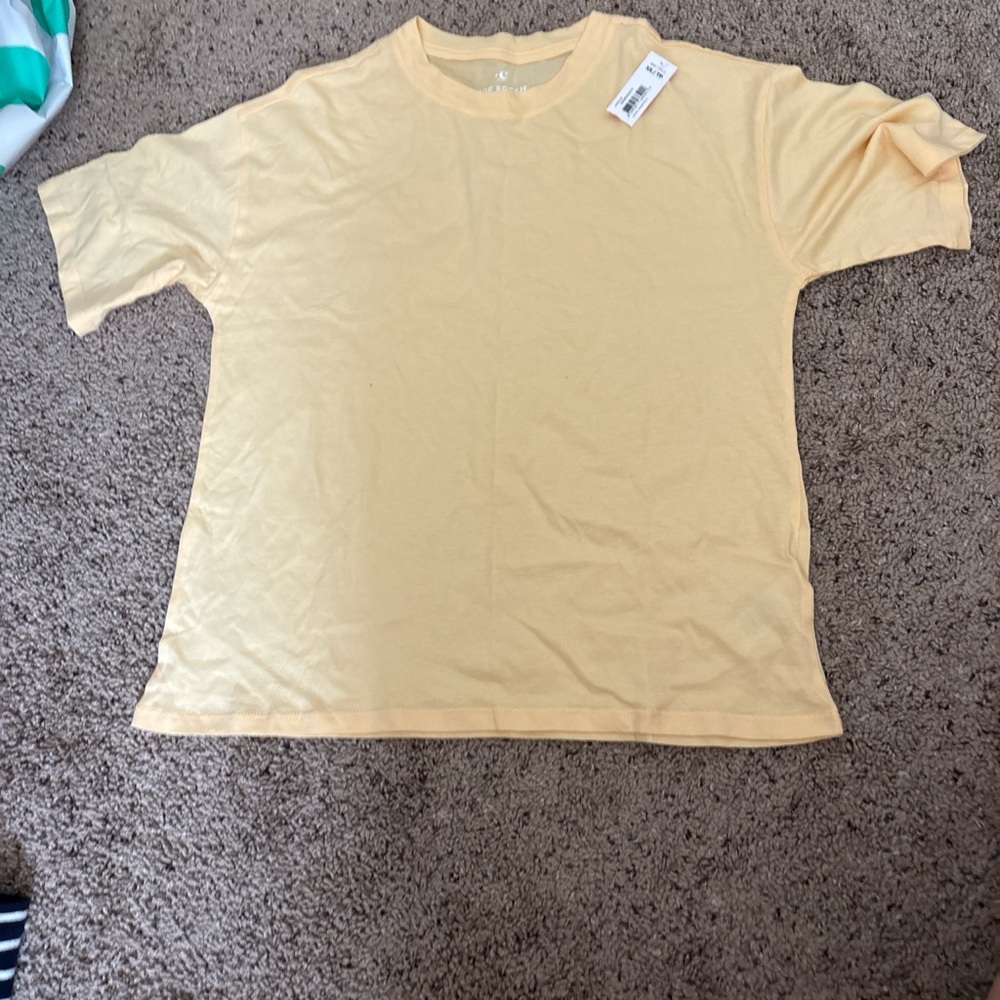 Joe Fresh Light Yellow Crew Neck Tee